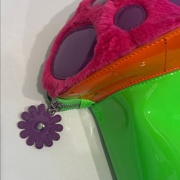 Dolls Kill c Club Exx Colorful Neon Rave Mushroom Backpack bag - Picture 2 of 10